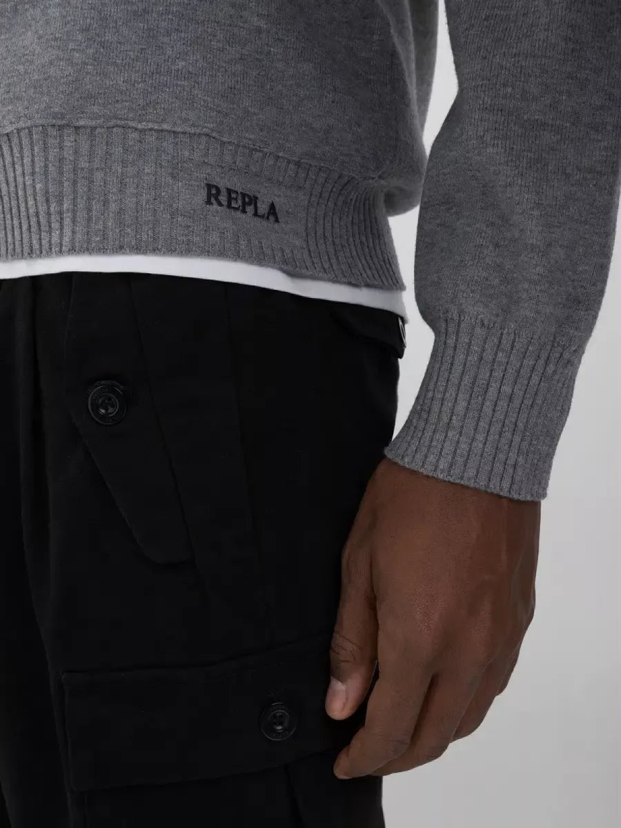 REPLAY Crew-Neck Sweater - Grijs