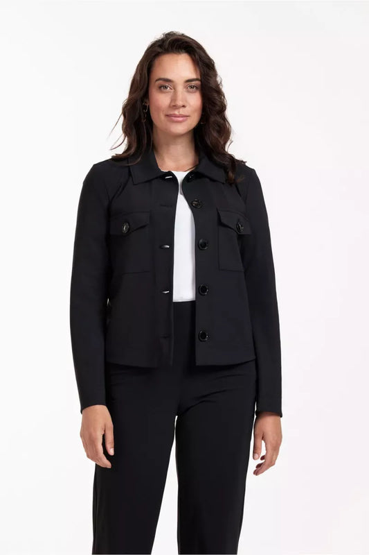 STUDIO ANNELOES Claire bonded jacket - Zwart