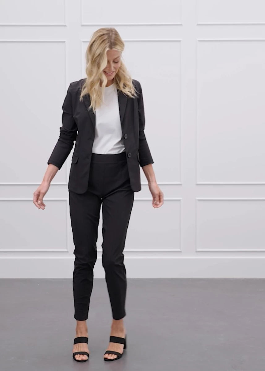 STUDIO ANNELOES Clean blazer - Zwart