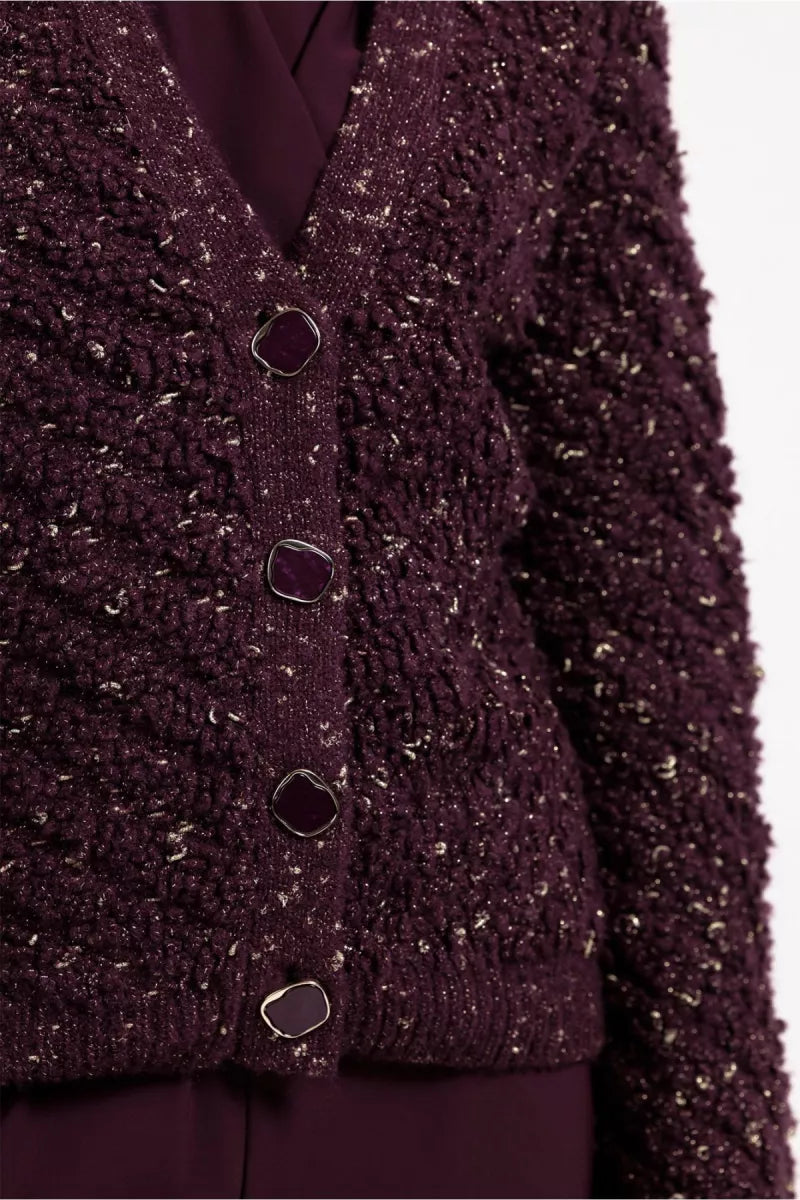 STUDIO ANNELOES Iris Chunky glitter cardigan