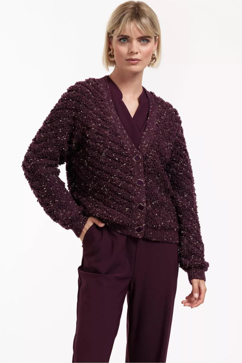 STUDIO ANNELOES Iris Chunky glitter cardigan