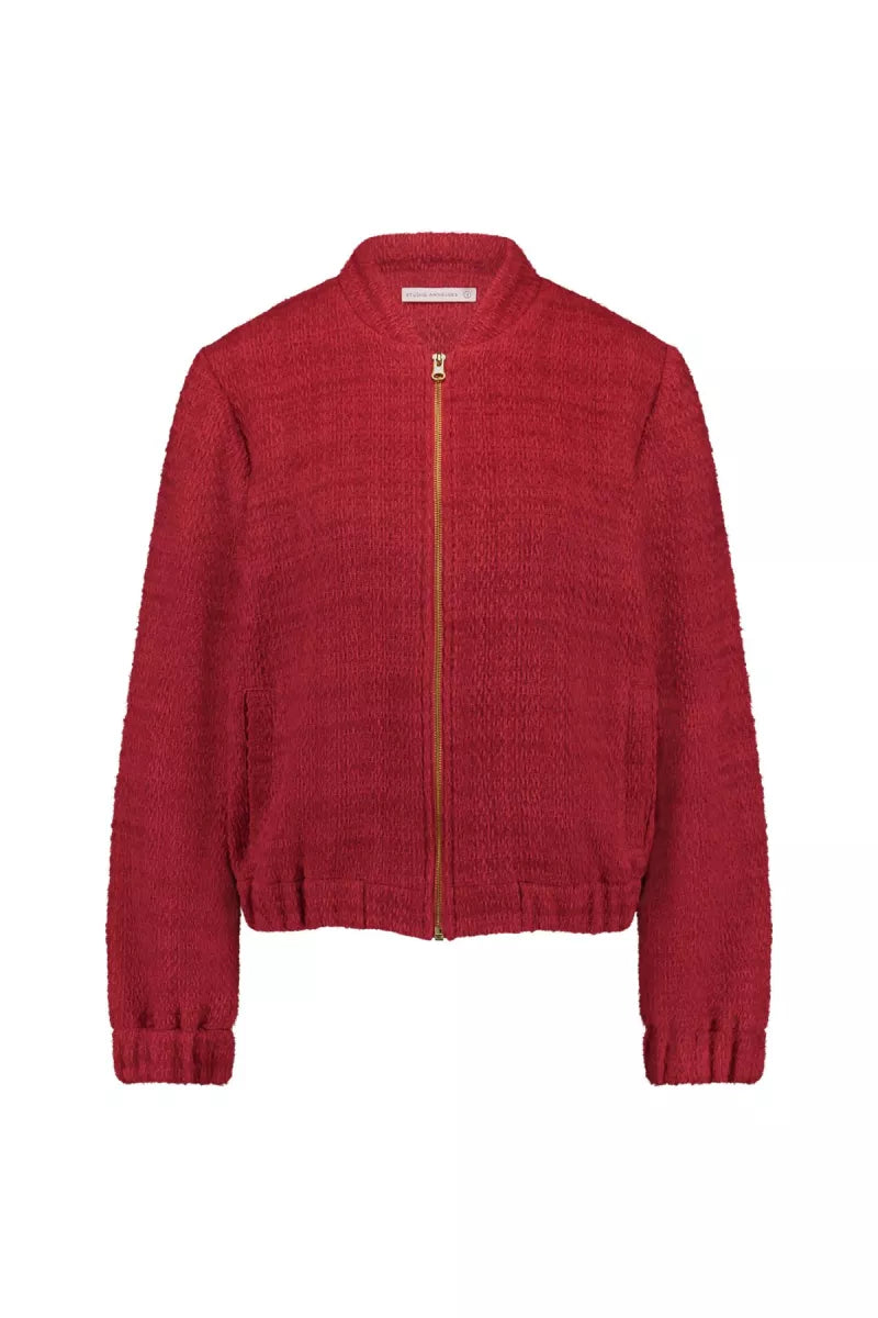 STUDIO ANNELOES Jax tweed bomber jacket