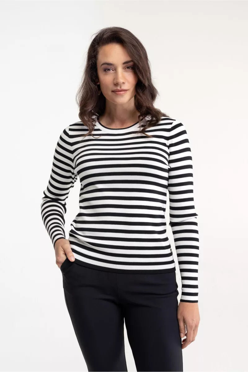 STUDIO ANNELOES Luna stripe LS - Black