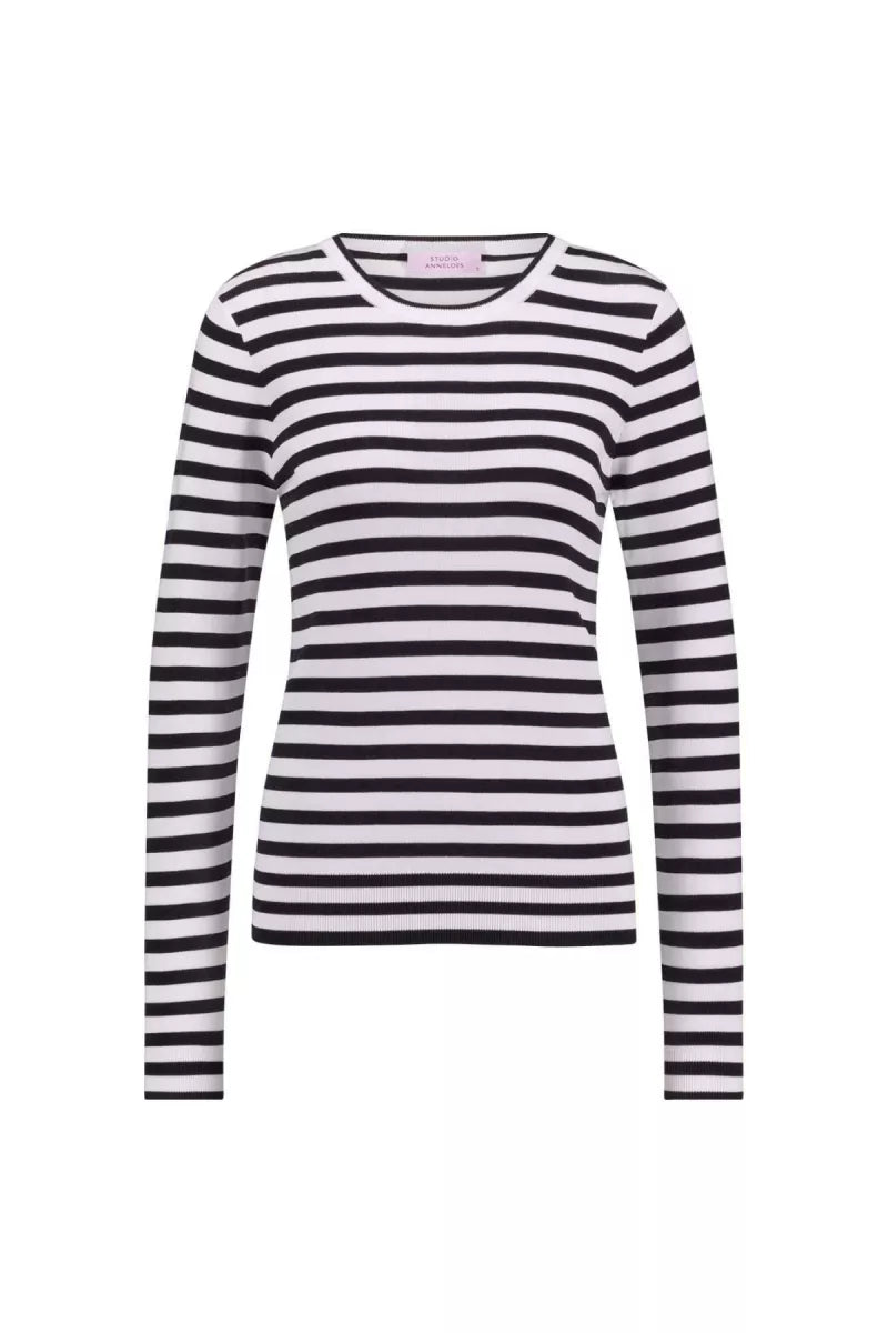 STUDIO ANNELOES Luna stripe LS - Black