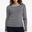 STUDIO ANNELOES Luna stripe LS - Dark Blue