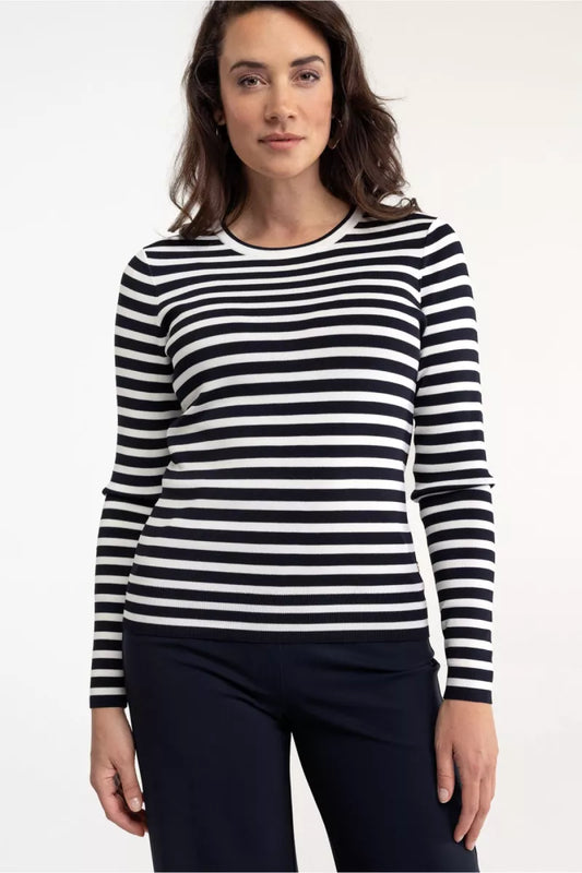 STUDIO ANNELOES Luna stripe LS - Dark Blue