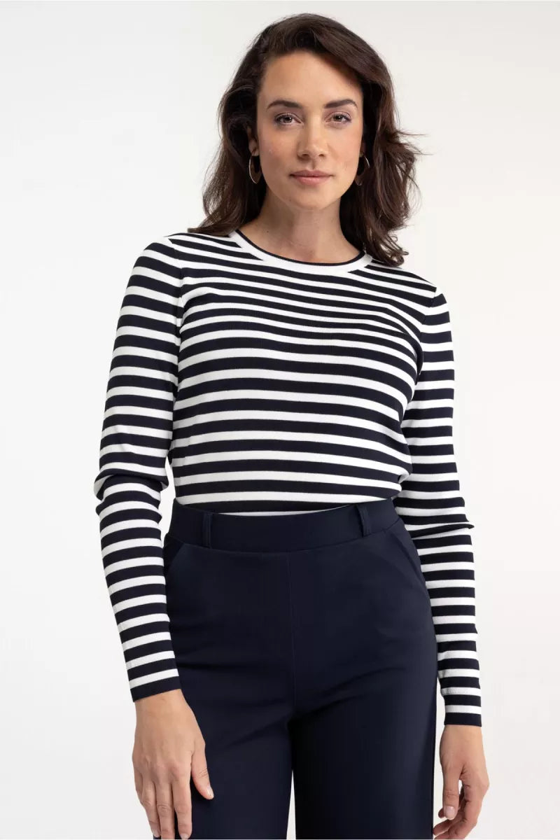 STUDIO ANNELOES Luna stripe LS - Dark Blue