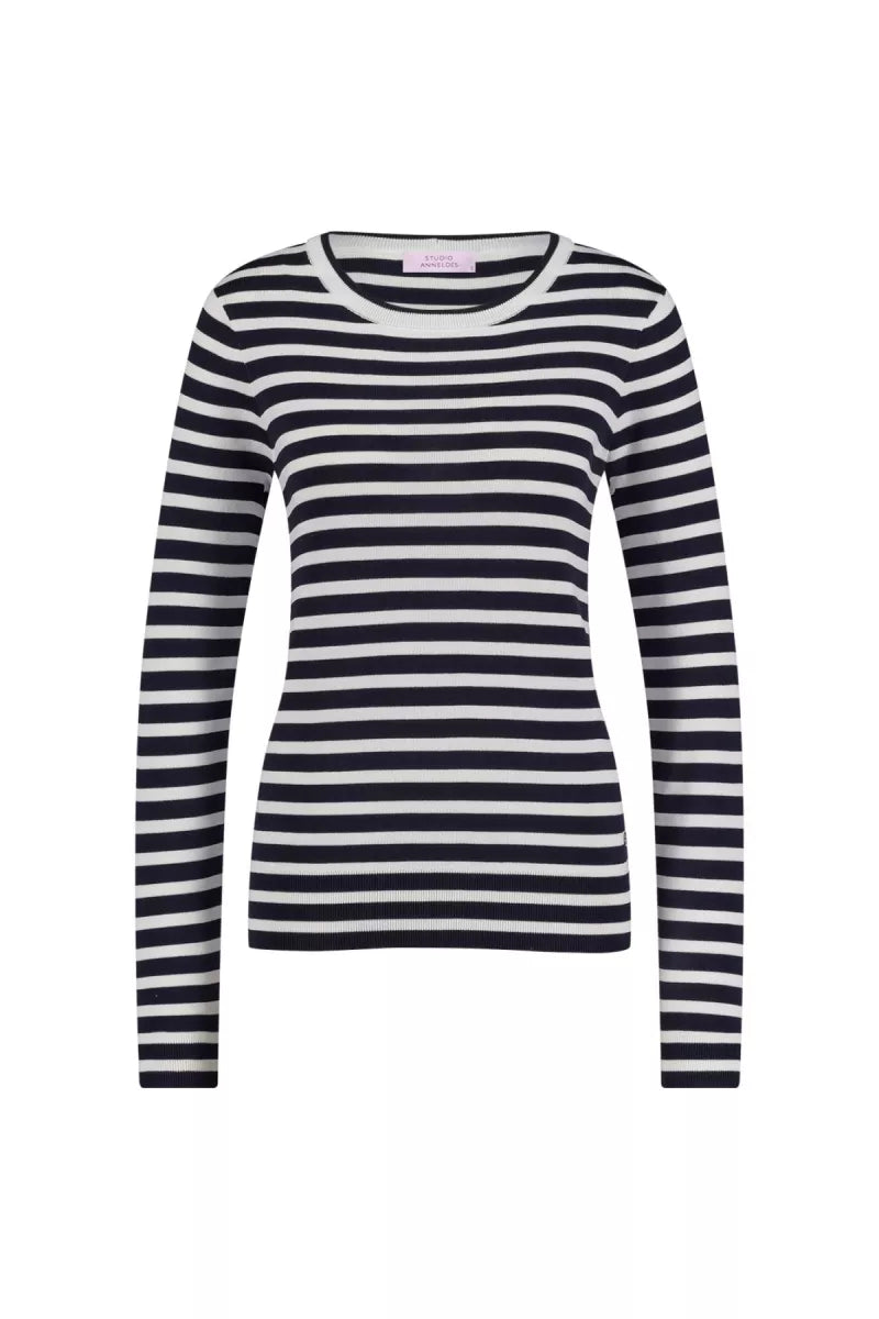 STUDIO ANNELOES Luna stripe LS - Dark Blue