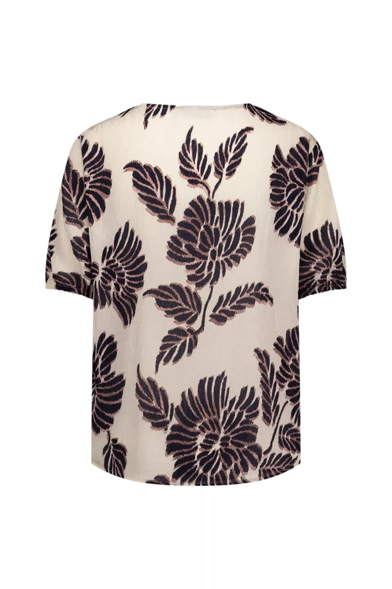 STUDIO ANNELOES Maite flower crepe top