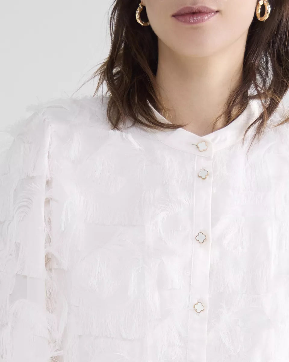 SUMMUM Blouse Fringe Fluffy