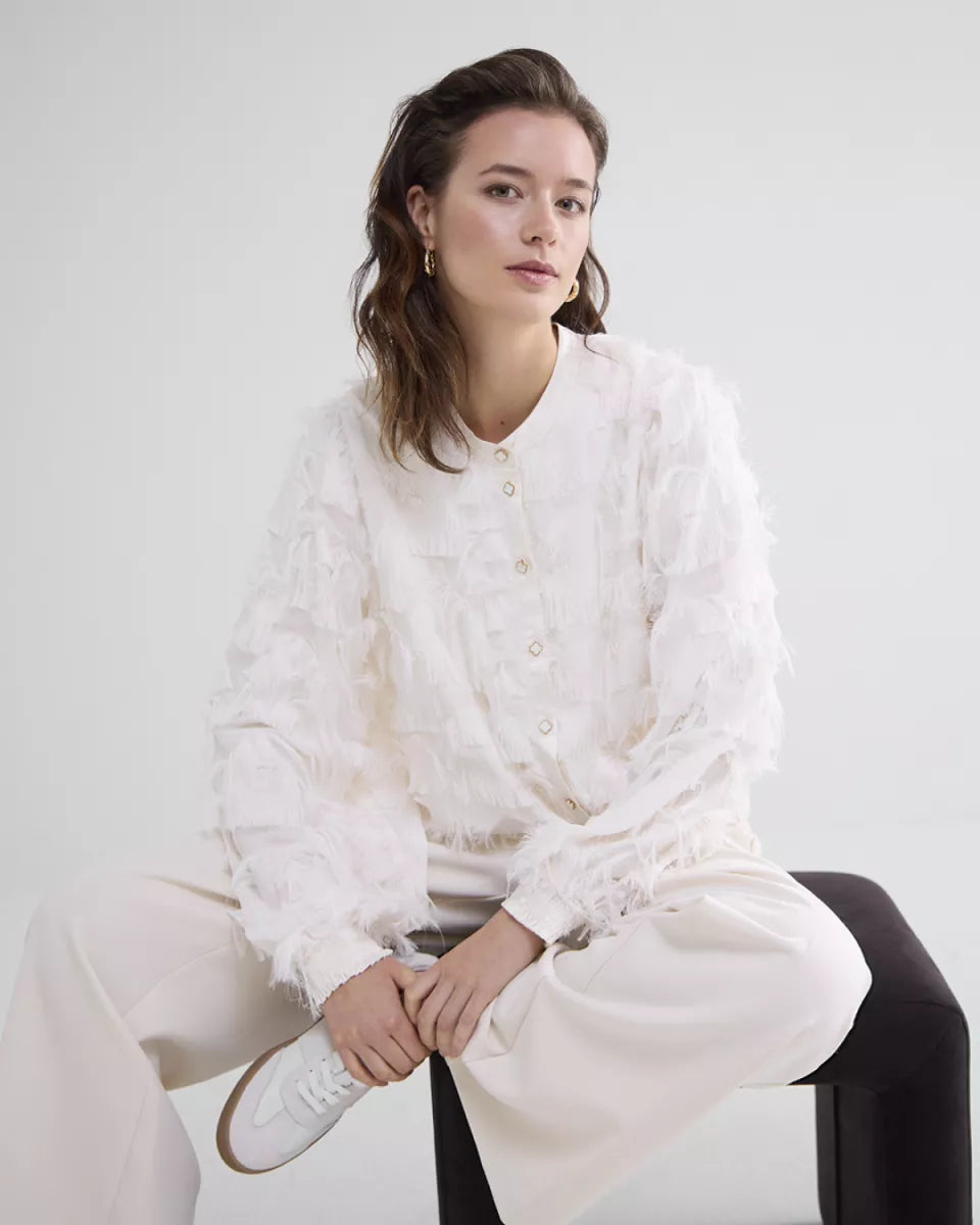 SUMMUM Blouse Fringe Fluffy