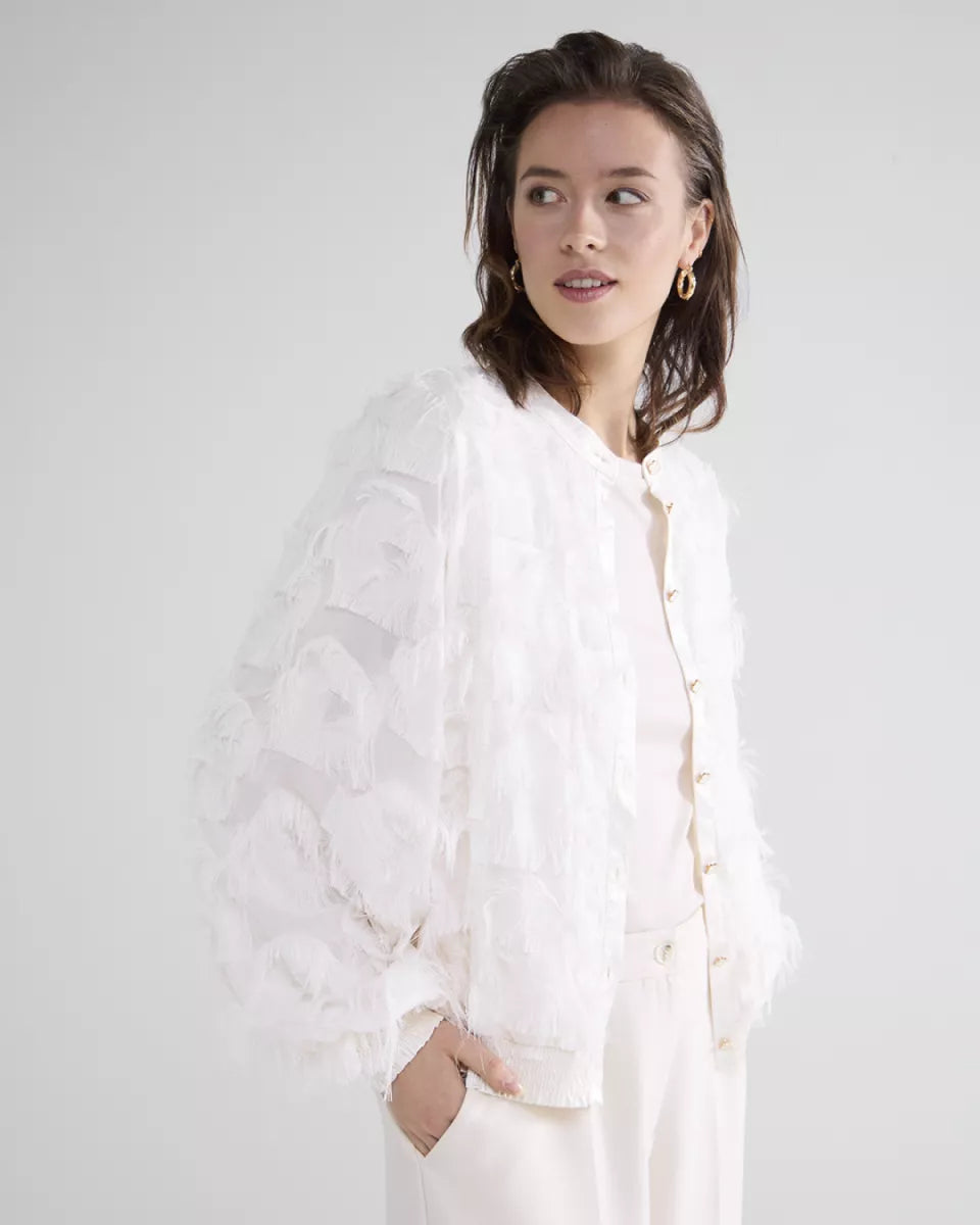 SUMMUM Blouse Fringe Fluffy