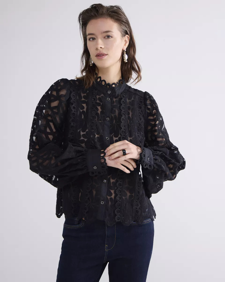 SUMMUM Blouse Lace Organza