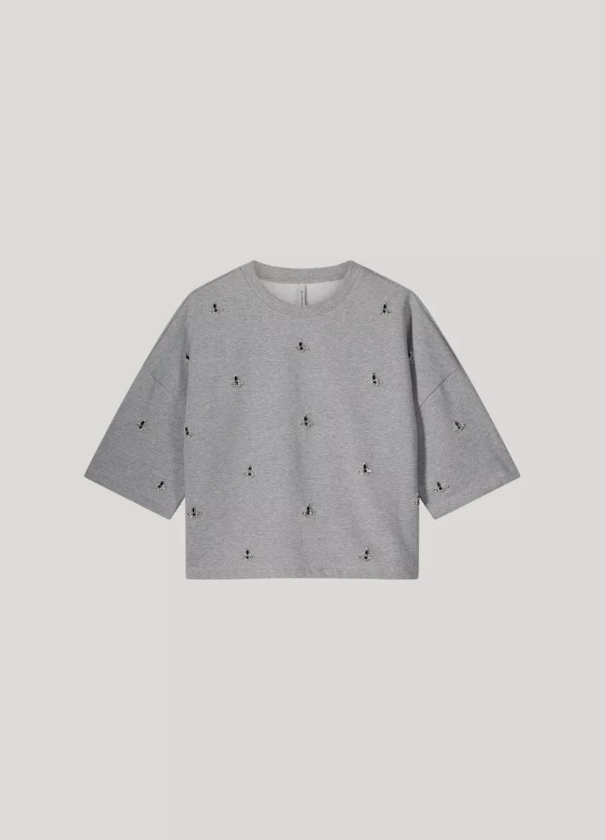 SUMMUM Boxy sweatshirt Embellished Sweat