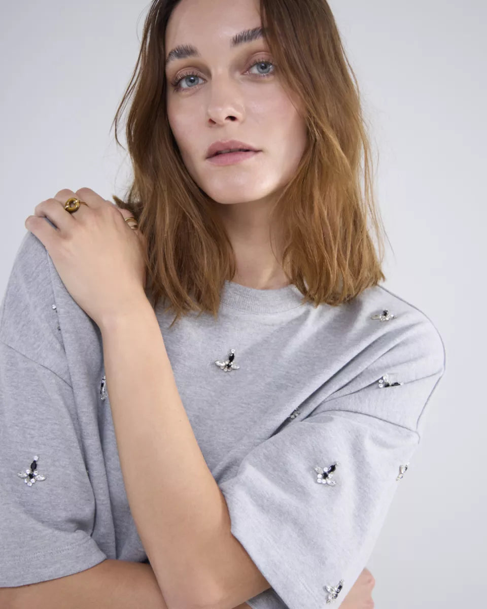 SUMMUM Boxy sweatshirt Embellished Sweat