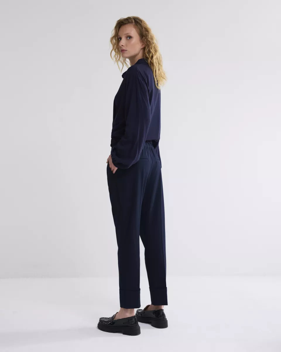 SUMMUM Trousers Viscose Blend Stretch