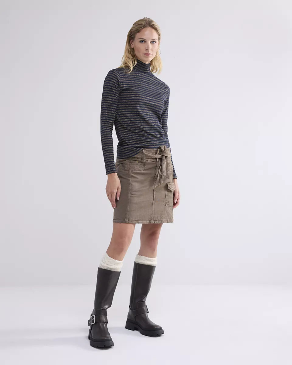 SUMMUM Turtle neck Lurex Rib