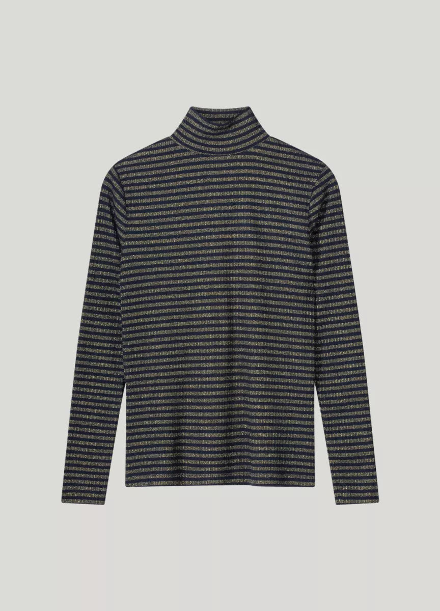 SUMMUM Turtle neck Lurex Rib