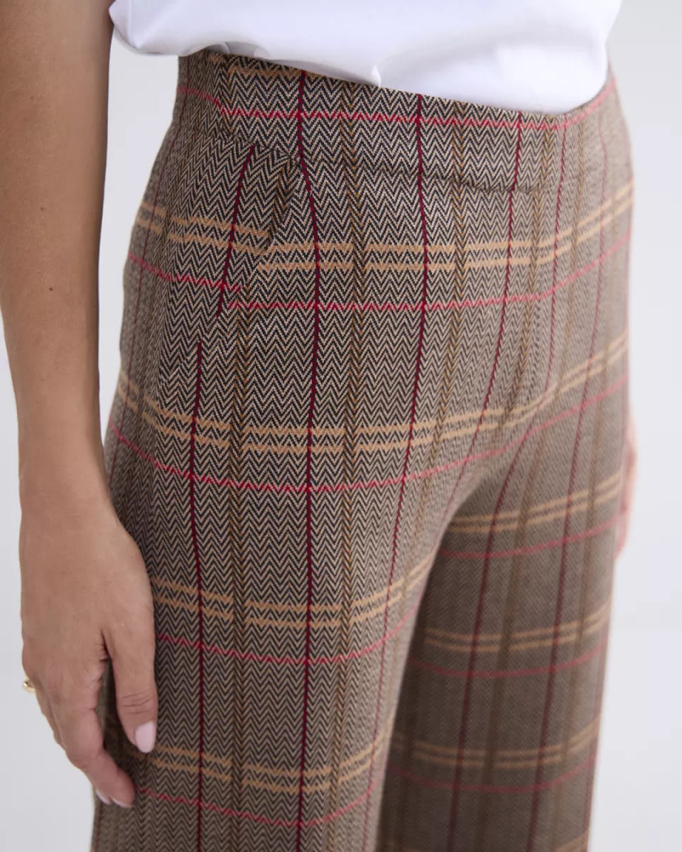 SUMMUM Wide leg Check Jacquard