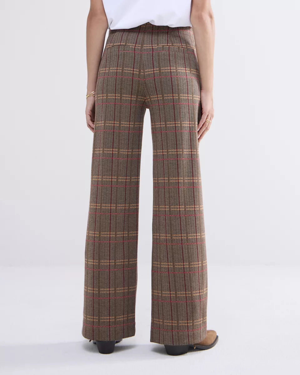 SUMMUM Wide leg Check Jacquard