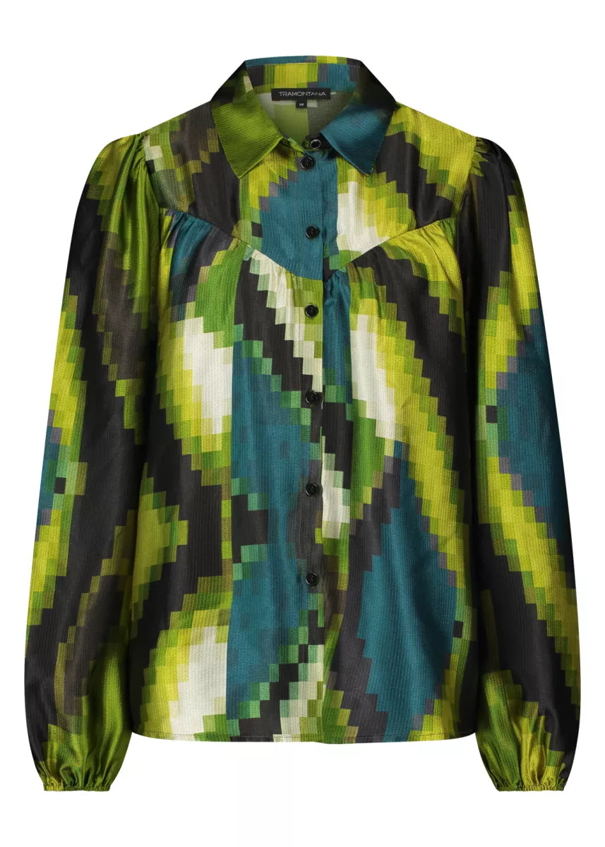 TRAMONTANA Blouse Pixeled Forest