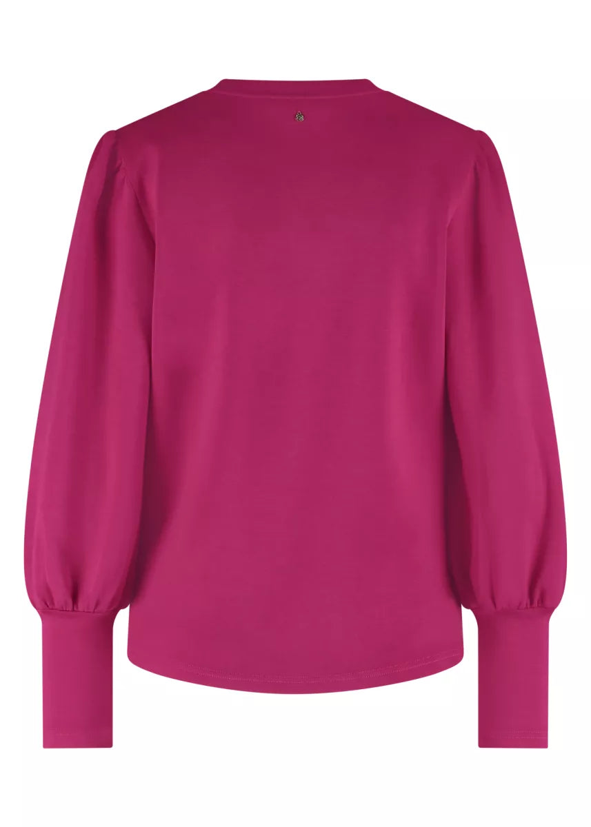 TRAMONTANA Jumper Sweat Gathering - Dark Pink