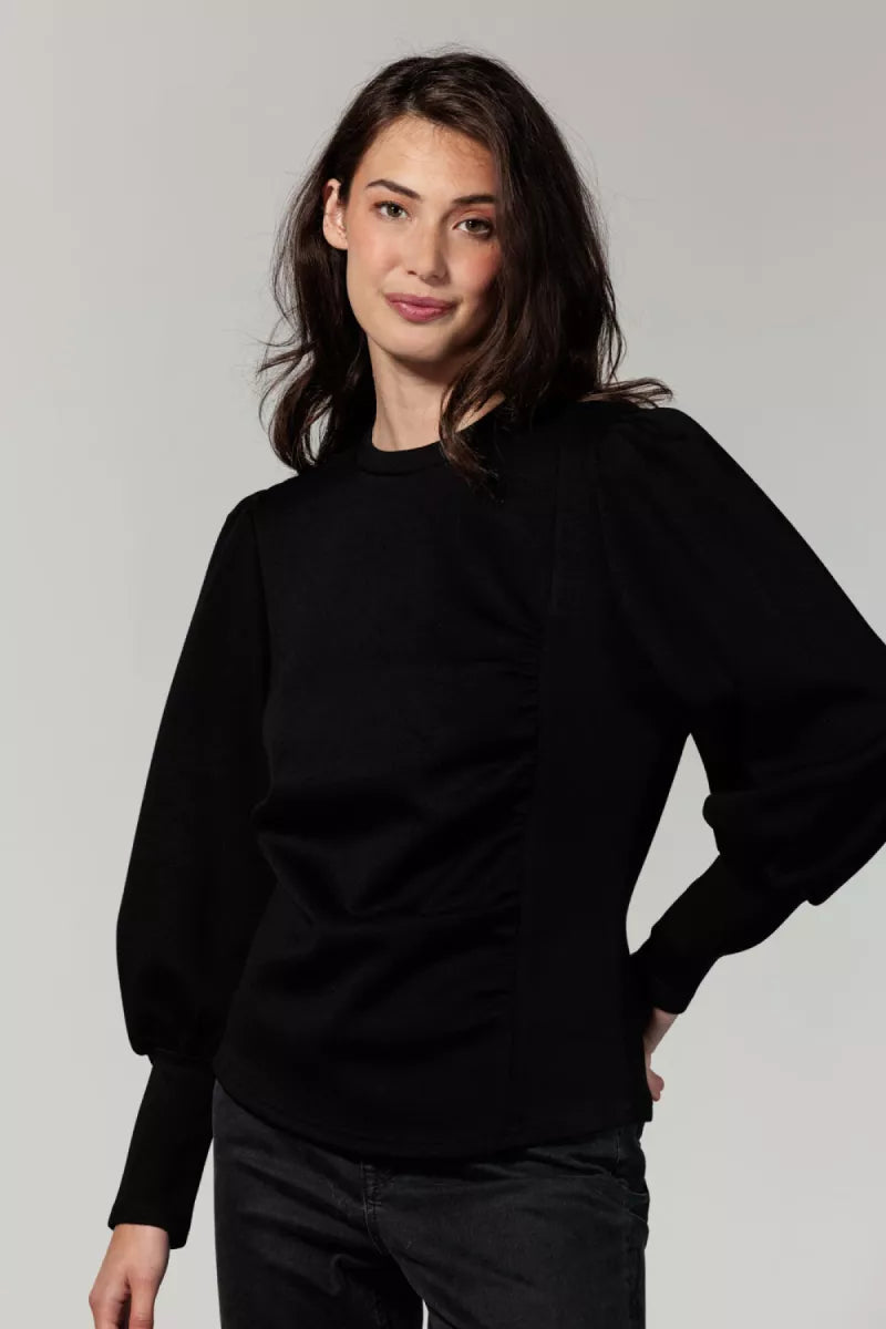 TRAMONTANA Jumper Sweater Gatering - Black