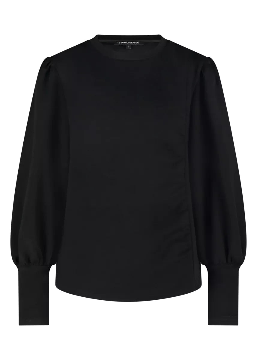 TRAMONTANA Jumper Sweater Gatering - Black