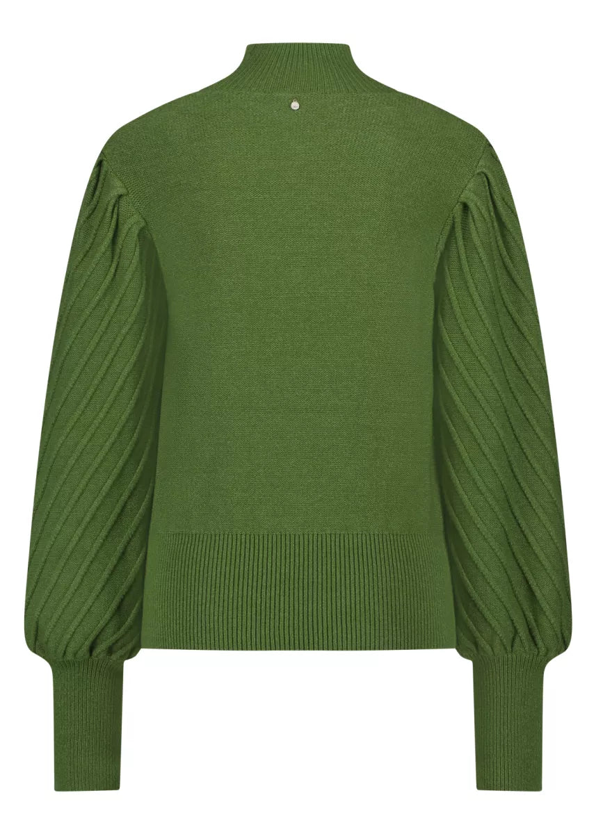 TRAMONTANA Jumper V-Detail - Green