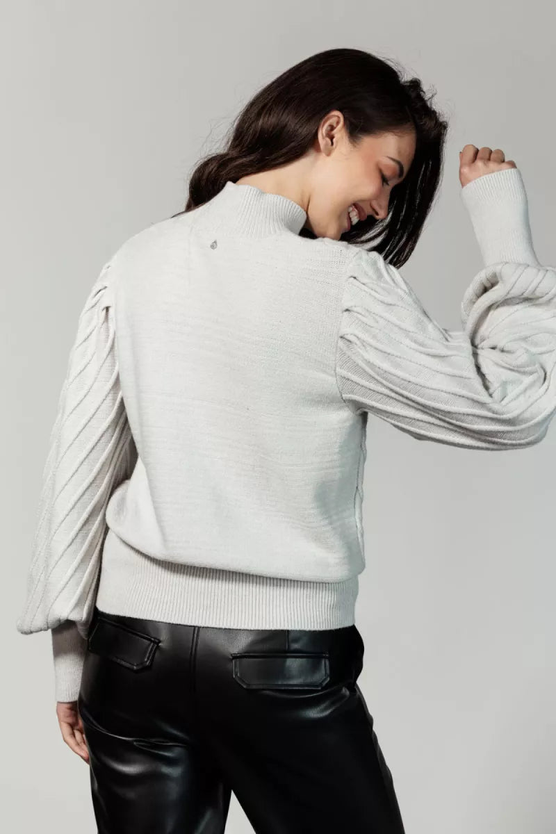 TRAMONTANA Jumper V-Detail - Soft Grey