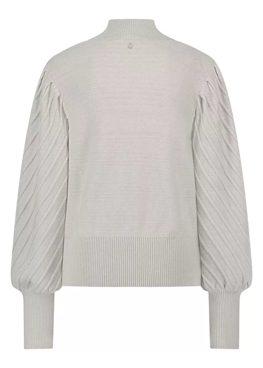 TRAMONTANA Jumper V-Detail - Soft Grey