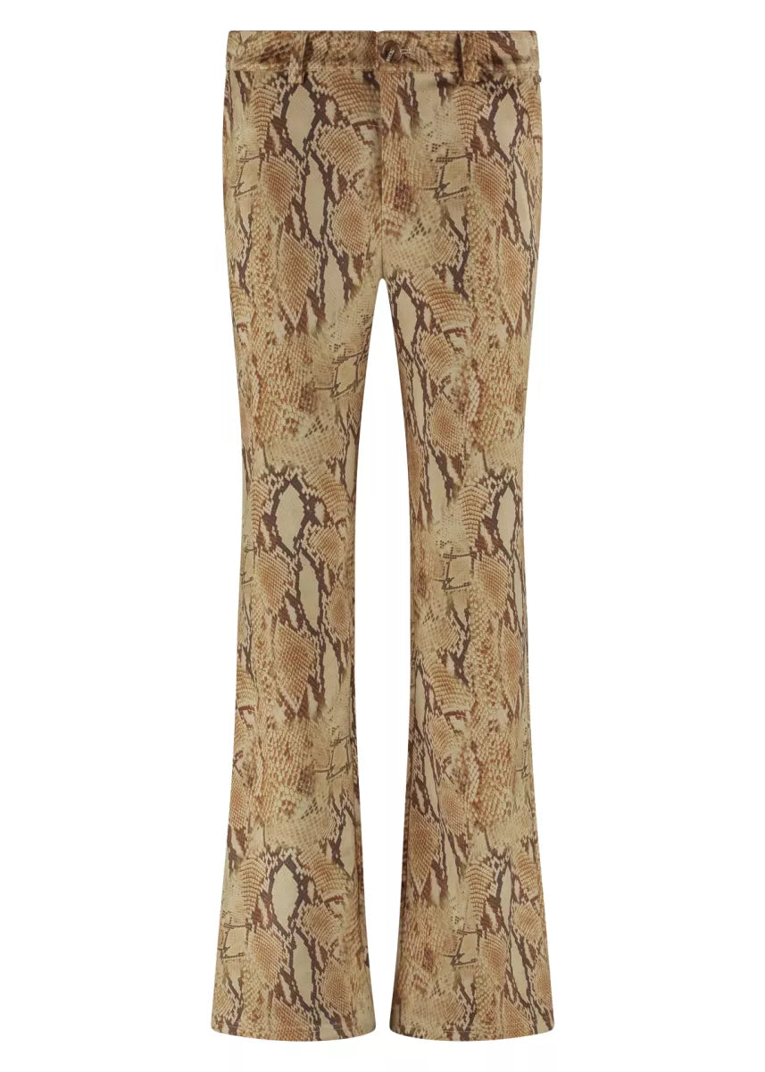 TRAMONTANA Trousers Beige Snake