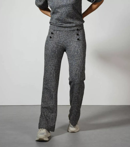 TRAMONTANA Trousers Stretch Tweet - Grey Melange