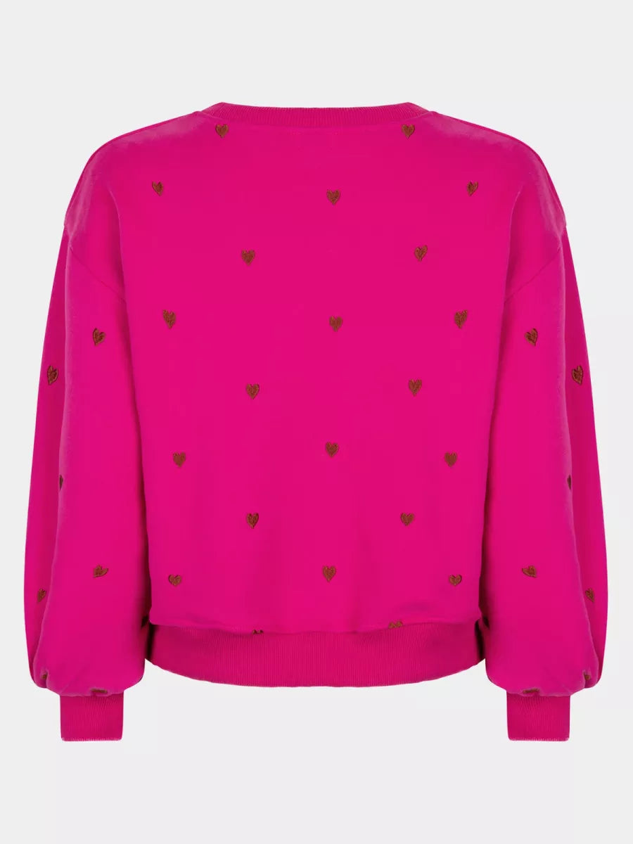 Ydence Hearts sweater - Knal roze