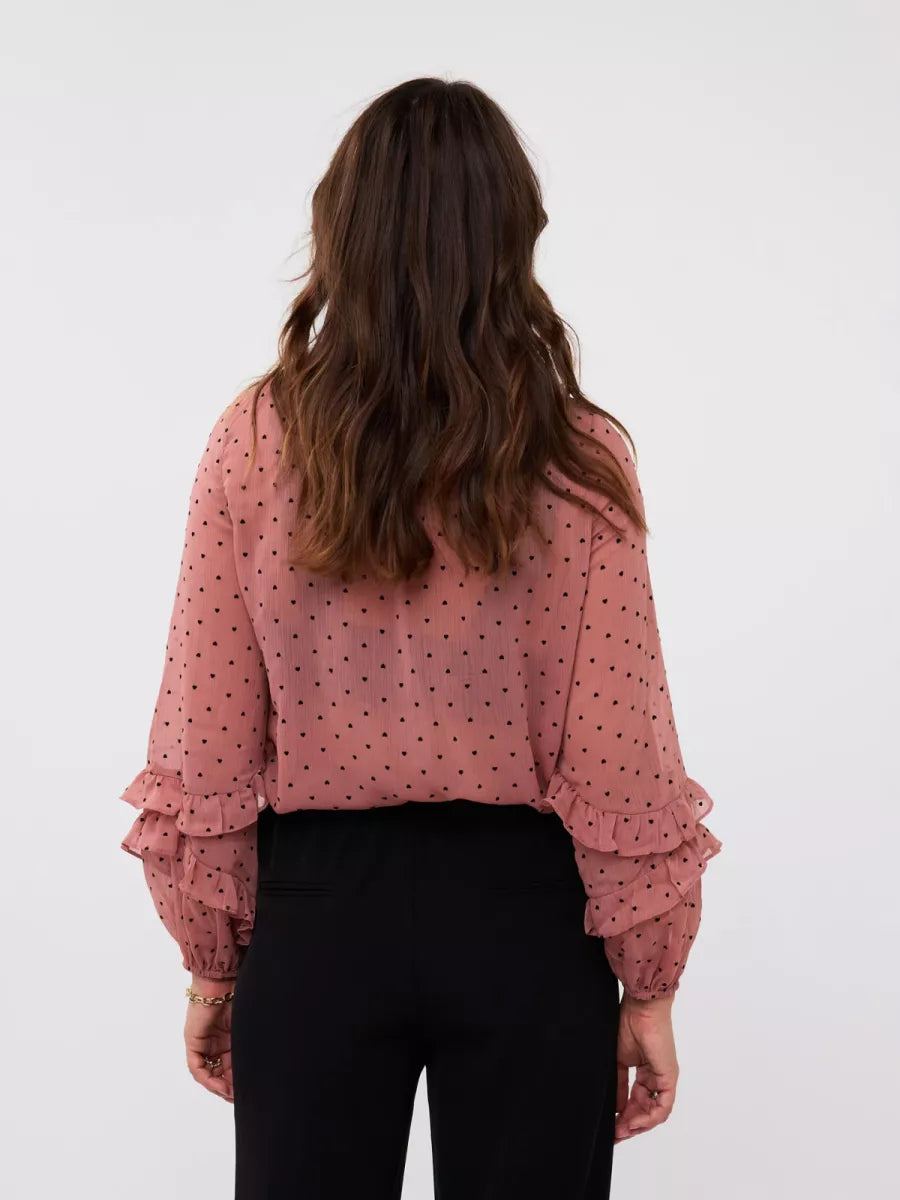 Ydence Nola Blouse - Soft Pink