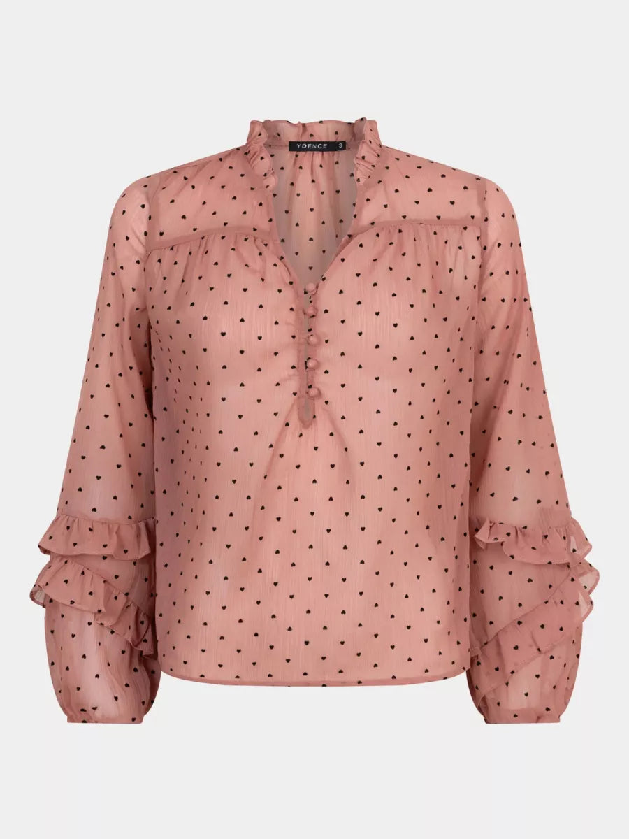 Ydence Nola Blouse - Soft Pink